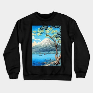 Mount Fuji from Lake Yamanaka Japanese art Crewneck Sweatshirt